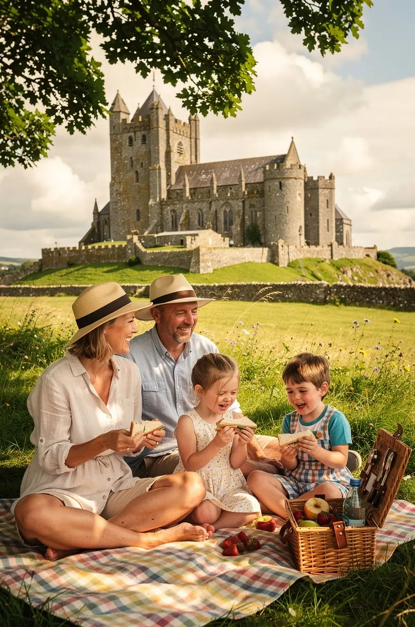 Scenic coastal cycling route in Ireland's landscape.